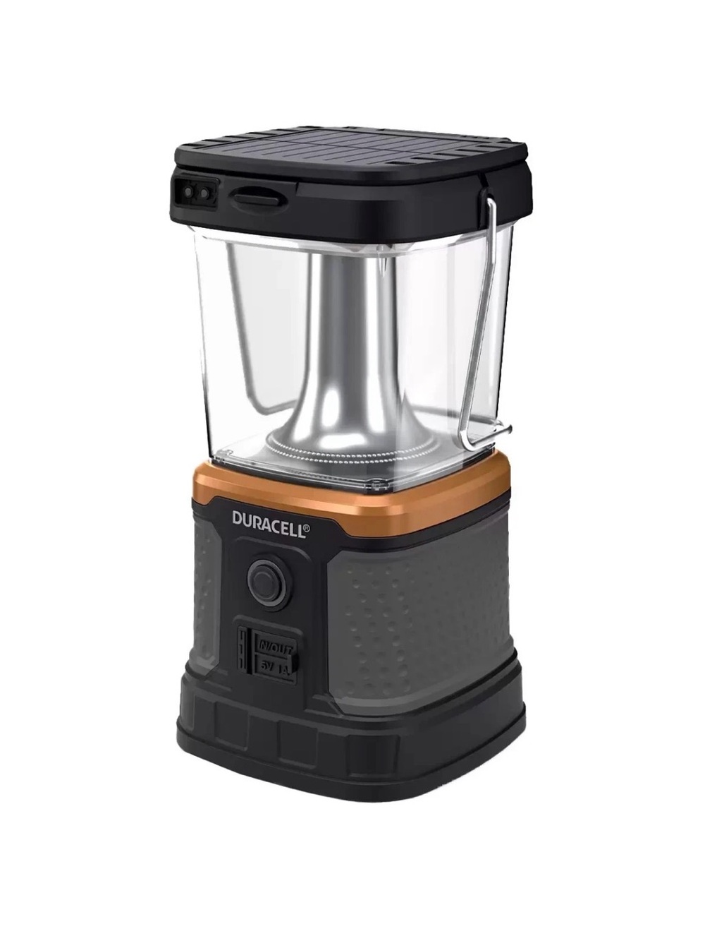 NEW Duracell 3000 Lumen Rechargeable Lantern Solar USB Qi D Battery Ready